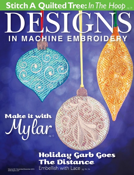 Designs in Machine Embroidery - November/December 2015